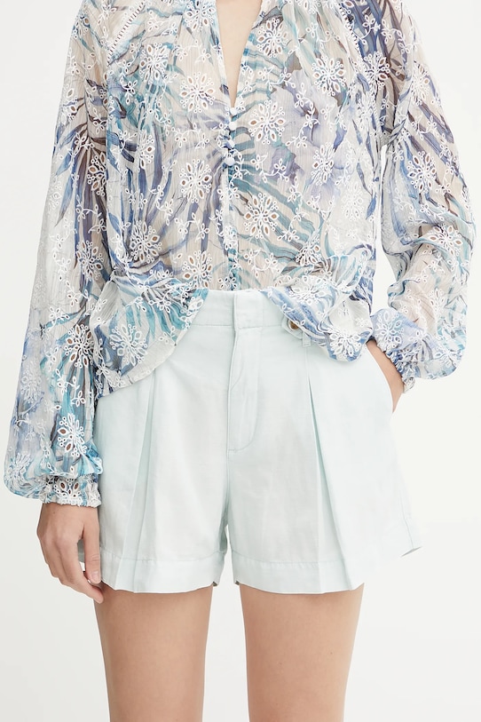 

Шорты с добавлением льна SHAYE Guess, бирюзовый