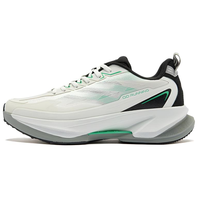 

QIAODAN Нескользящие и дышащие низкие повседневные кроссовки для бега, белые, мужские