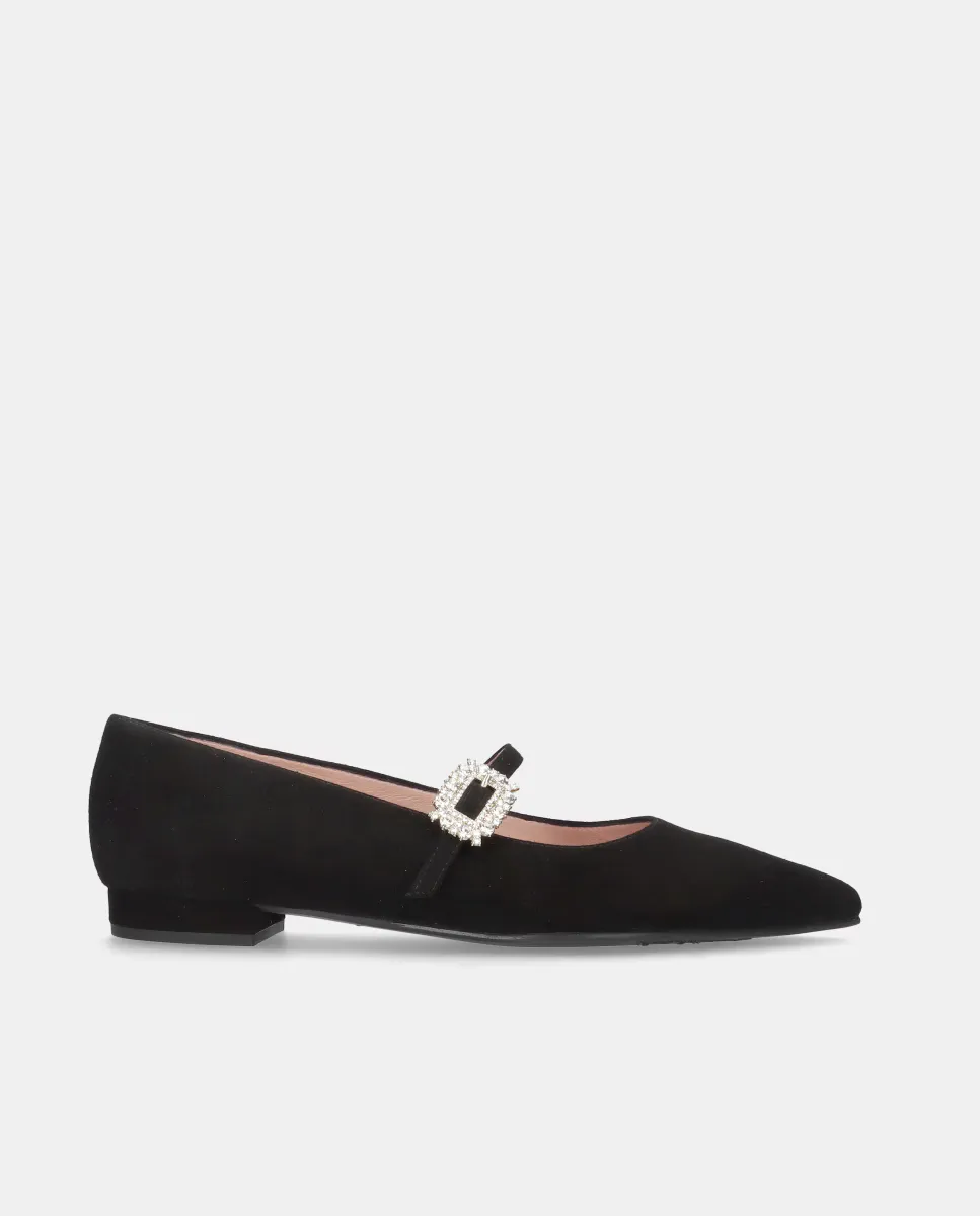 

Женские балетки Clementine из черной замши Pretty Ballerinas