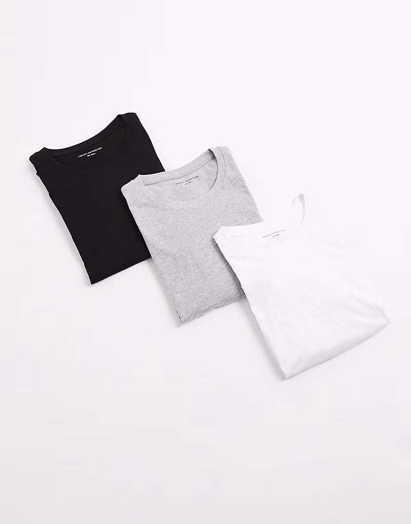 

Набор из 3 футболок из хлопка, свободного кроя, с круглым вырезом и короткими рукавами, темно-синего цвета French Connection, Синий, Набор из 3 футболок из хлопка, свободного кроя, с круглым вырезом и короткими рукавами, темно-синего цвета French Connecti