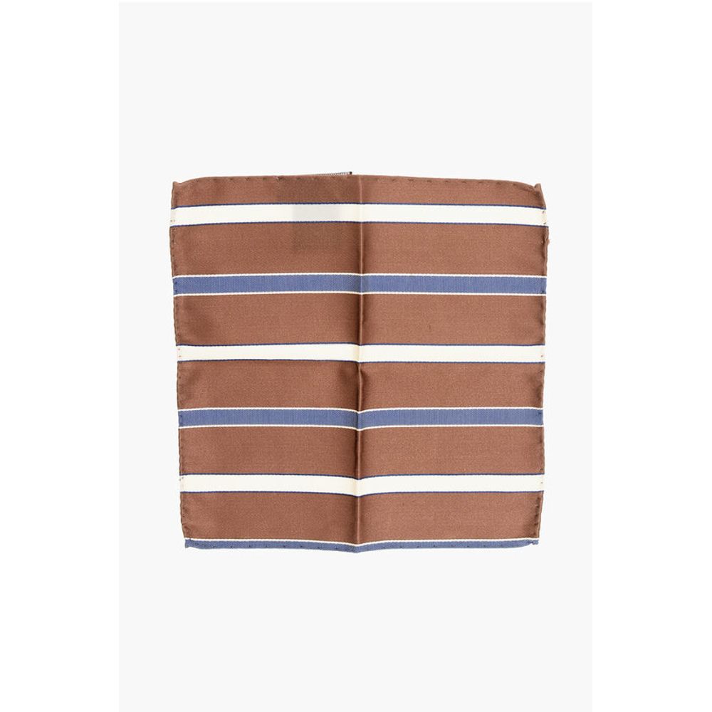

Платок-паше из смесового шелка в полоску Dsquared2, коричневый