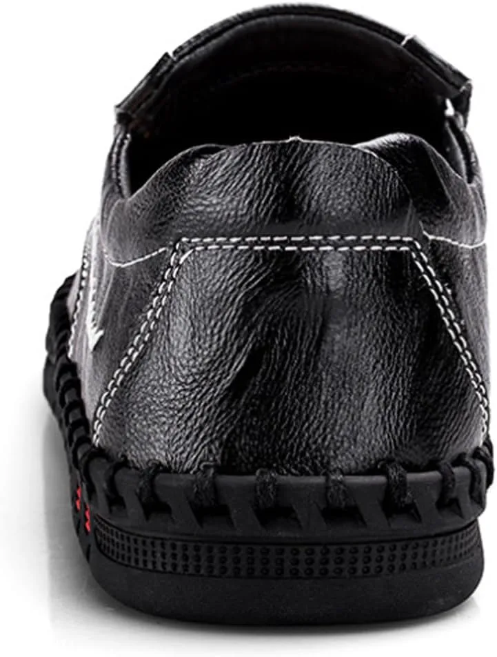 

Мужские слипоны из натуральной кожи, повседневные лоферы, модные удобные ручной работы, нескользящие, деловые формальные мокасины, летние дышащие туфли с мягкой подошвой для прогулок, работы и вождения KCTRFSJ, белый