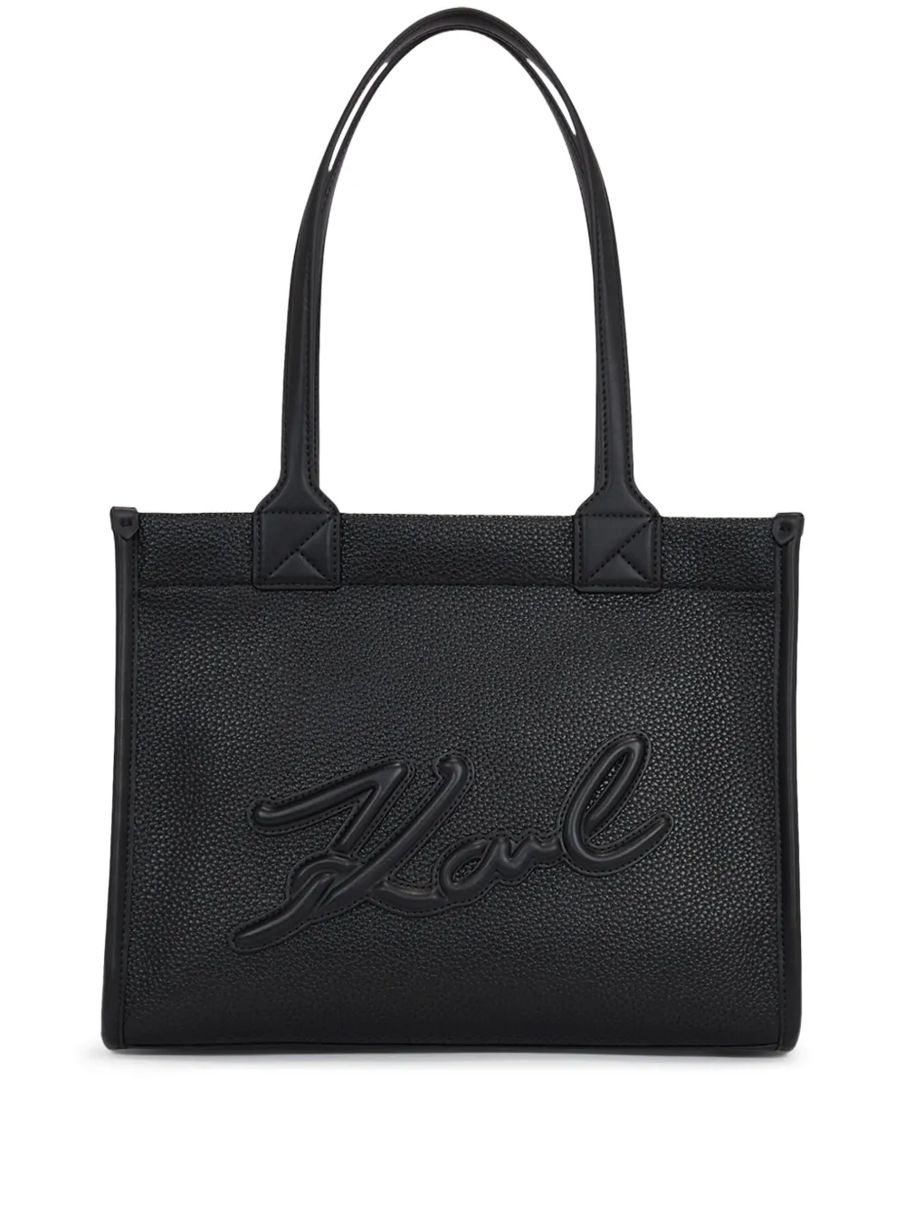 

Сумка-тоут K/Skuare из зернистой кожи KARL LAGERFELD, черный