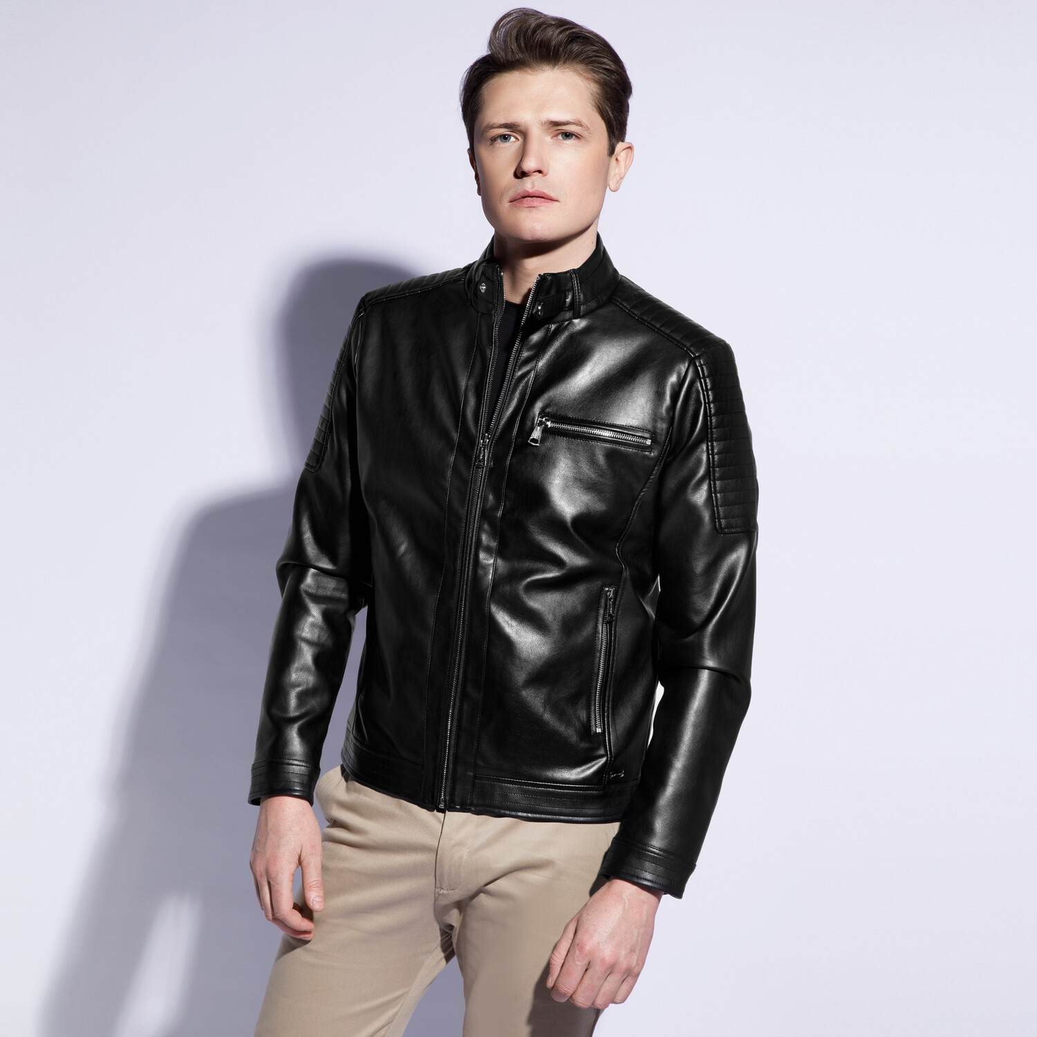 

Кожаная куртка Wittchen Stylish eco leather jacket, man, черный