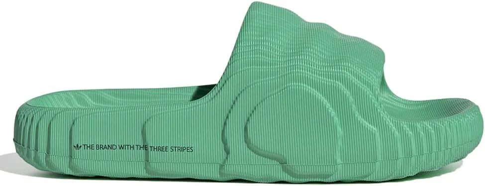 Женские сандалии Adidas Adilette 22 слайд, повседневные, низкий каблук 1-2" - зеленые, зеленый