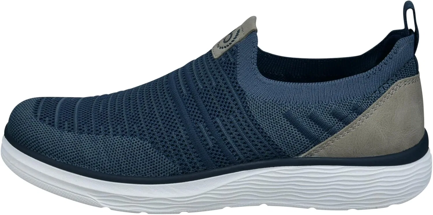 Мужские повседневные легкие кроссовки bugatti Bequeme Schnürschuh из пены с эффектом памяти, элегантные лоферы Aus Austauschbaren Einlegesohlen, Blue Grey — фото 3