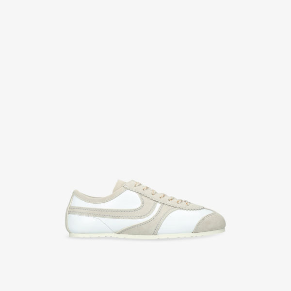 Низкие кроссовки Dries Van Noten из замши, белый