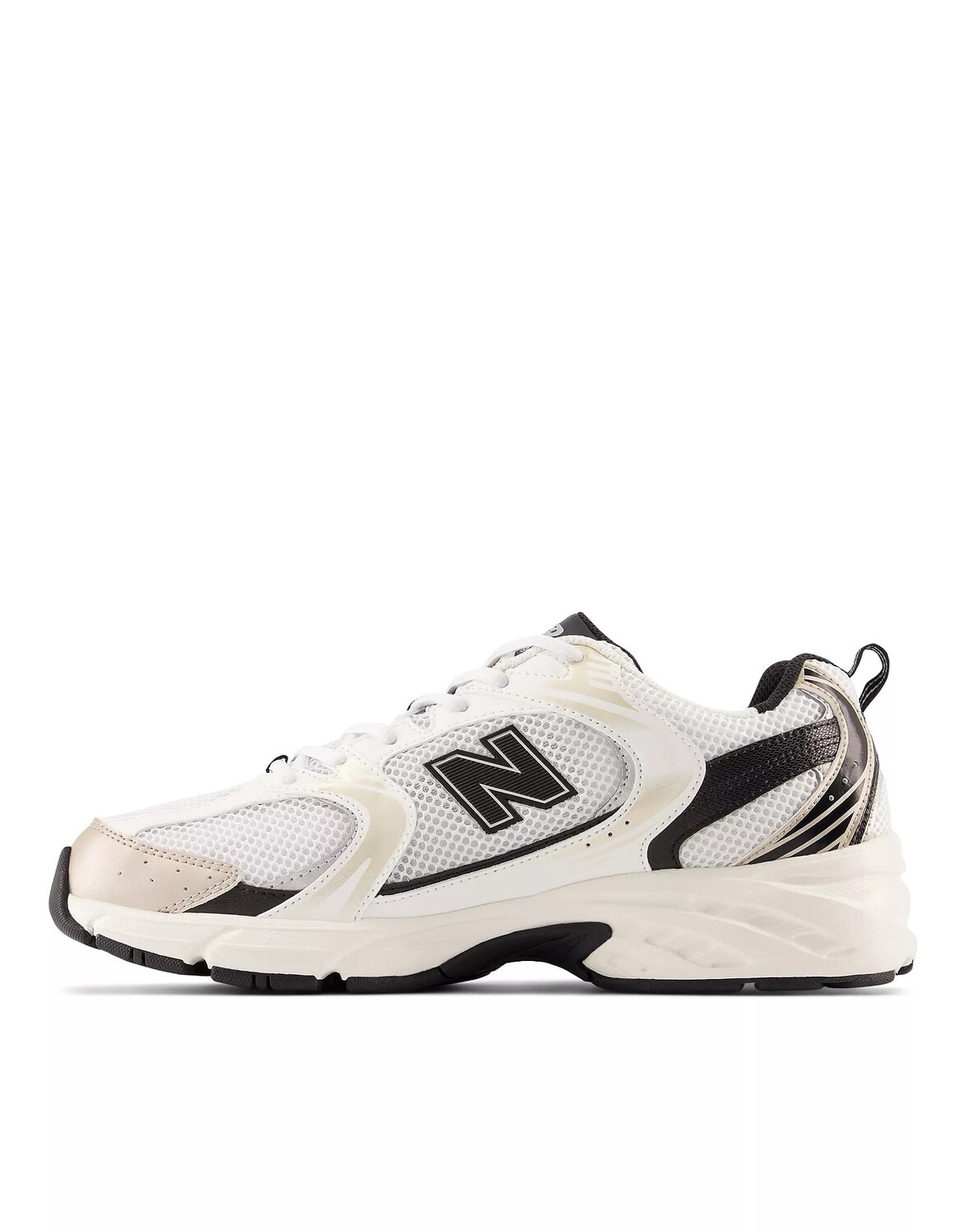 

Кроссовки New Balance 530 Gold Detailing, белый, черный, Черный;белый, Кроссовки New Balance 530 Gold Detailing, белый, черный