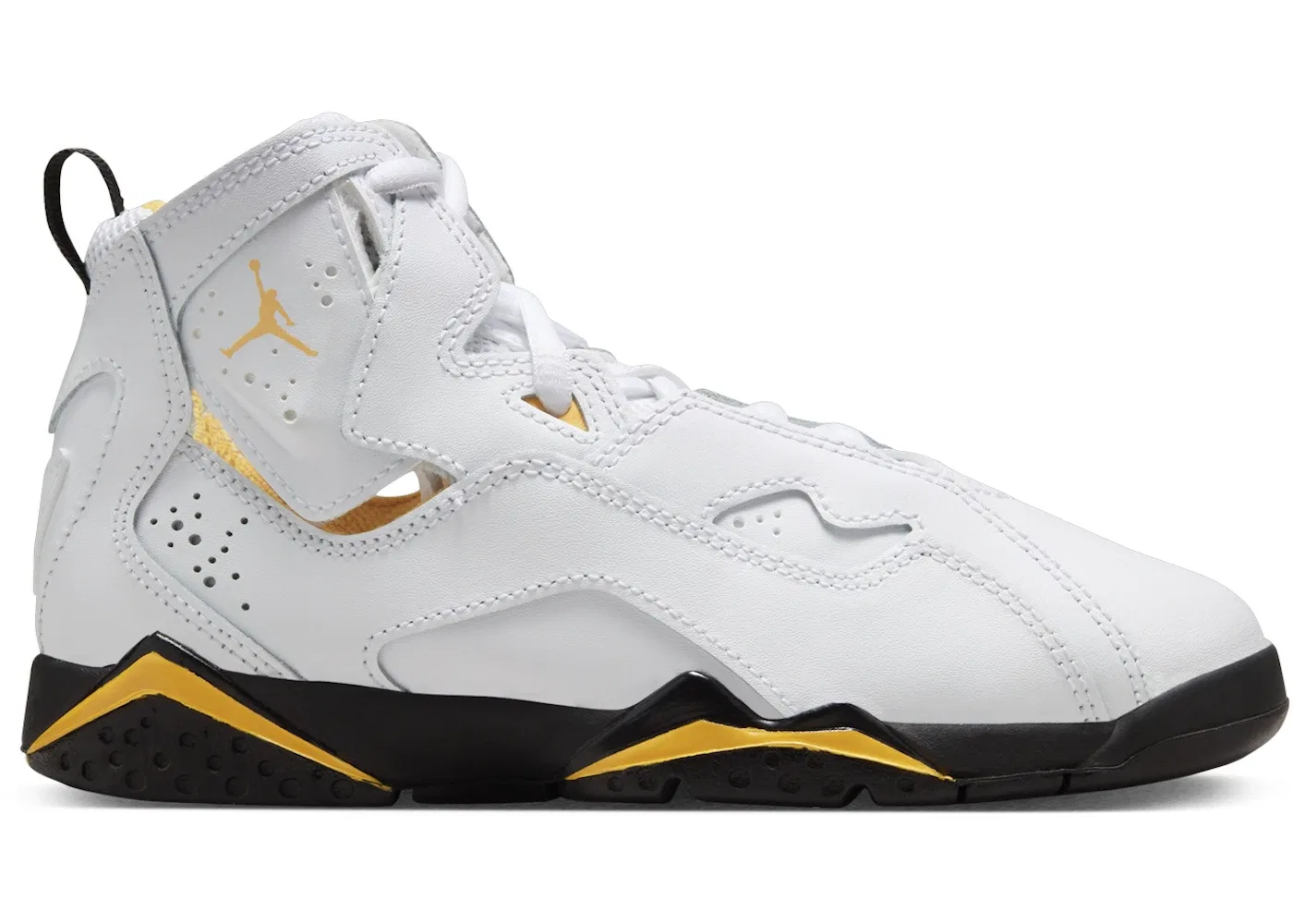 Детские кроссовки для мальчиков с длинным шнурком Jordan True Flight Jordan, White Yellow Ochre Black