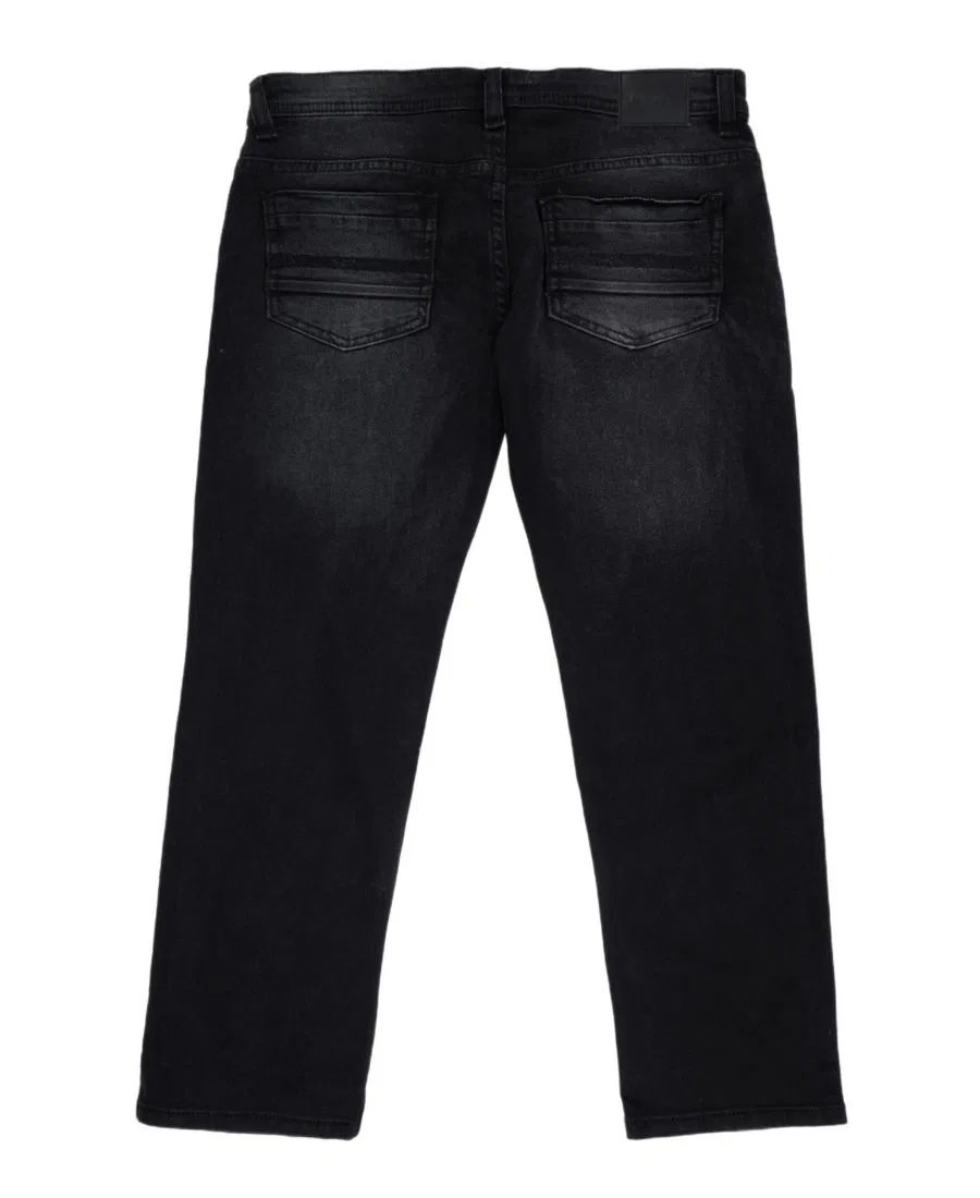 Джинсы с потертостями Rip And Repair Big Boys Distressed Jeans Raw X, Black 99008 — фото 2