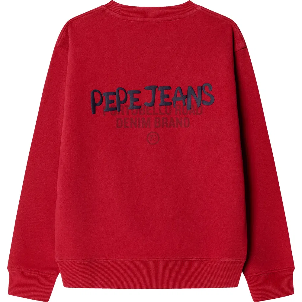 Детский свитшот для мальчиков с принтом Orlando Pepe jeans, Red — фото 2