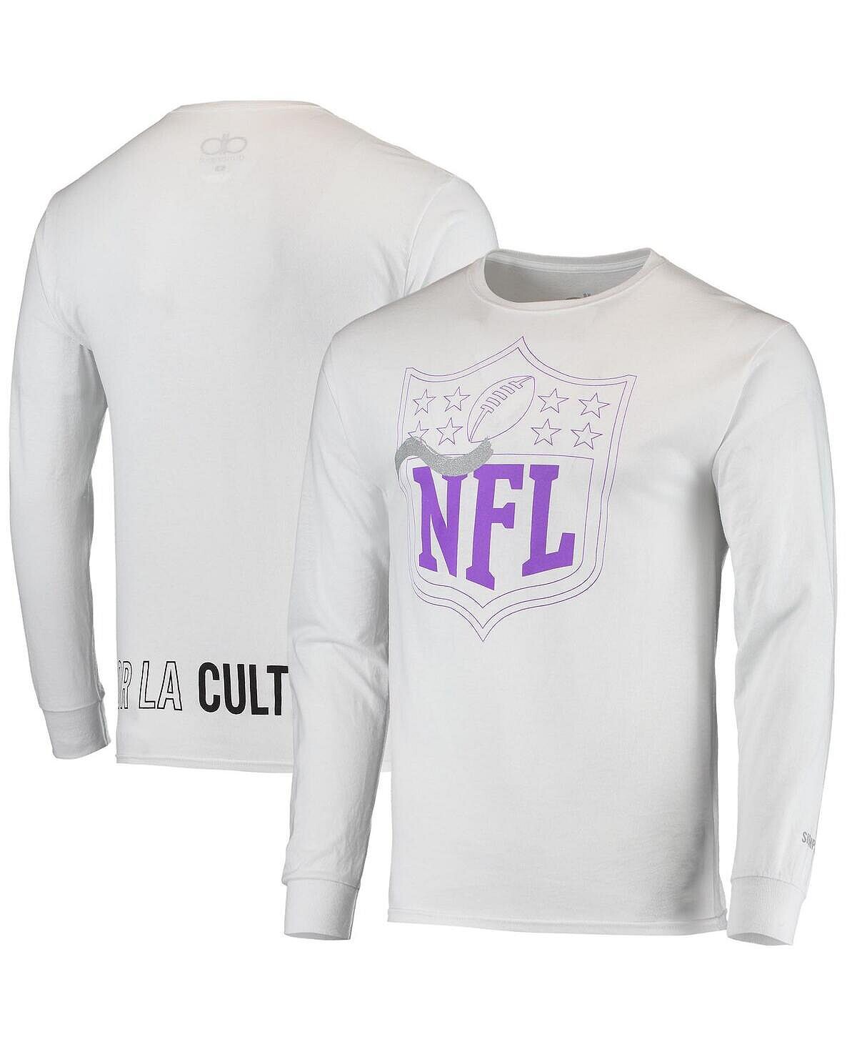 

Мужская белая футболка с длинным рукавом nfl por la cultura '21 collection Dunbrooke, белый