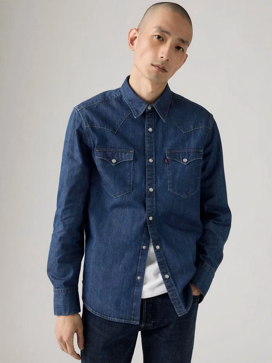 Рубашка LEVI'S Regular fit на пуговицах, в смешанных цветах — фото 4