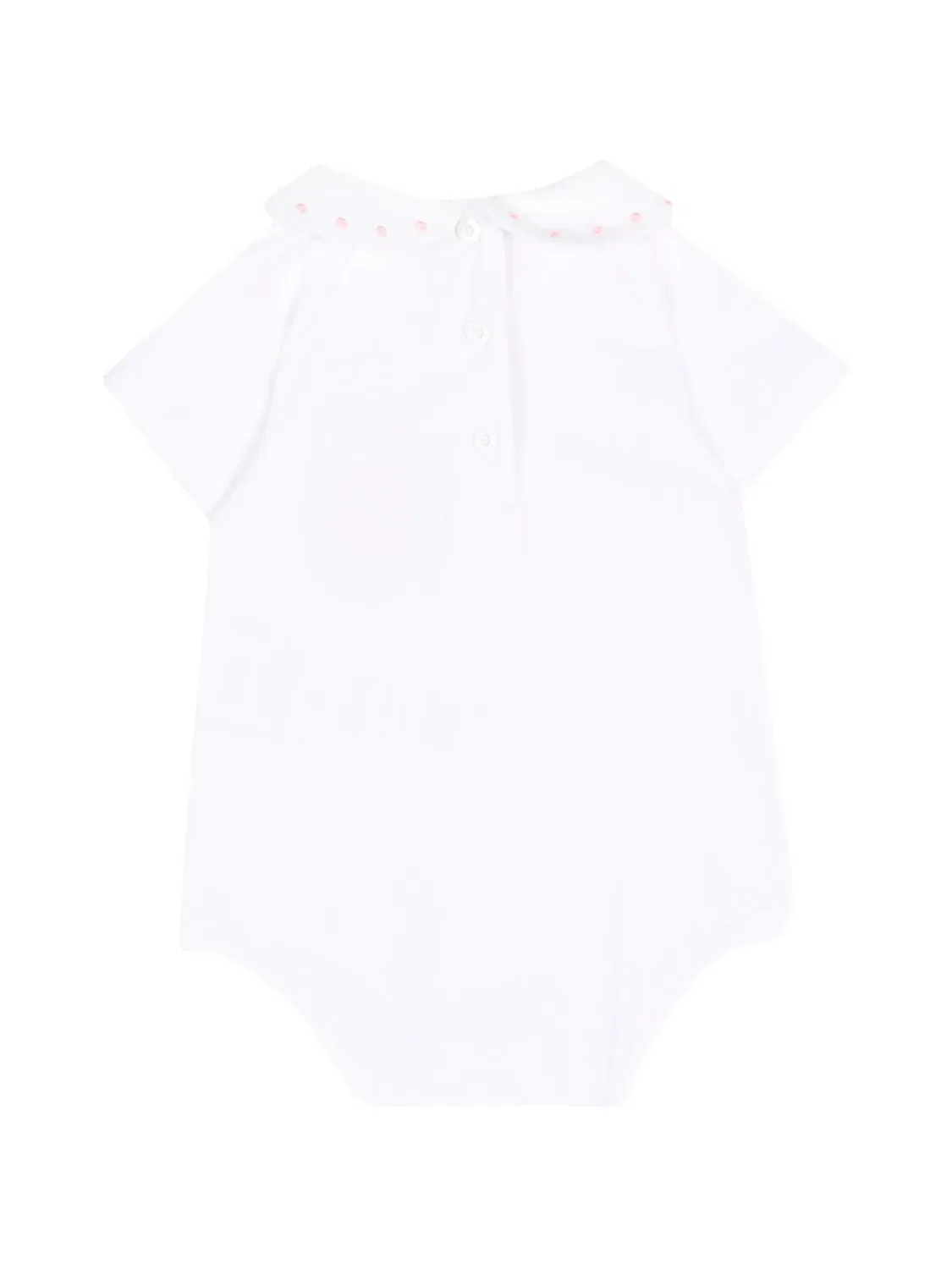 Боди с воротником Питер Пэн и вышивкой Etro Kids, белый — фото 2