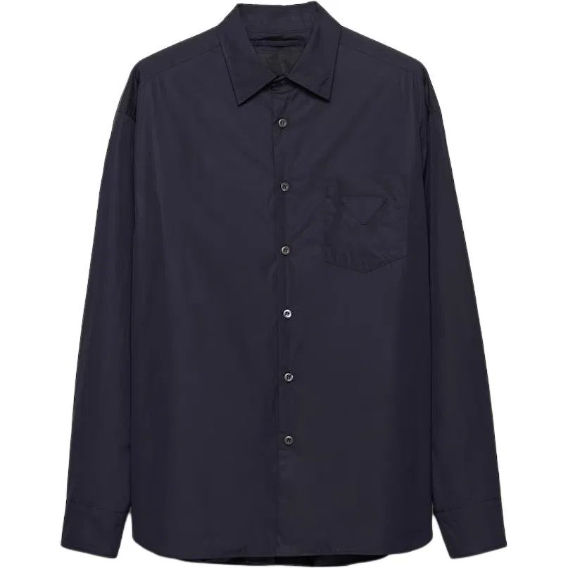 Мужская рубашка с накладными карманами Prada, Blue
