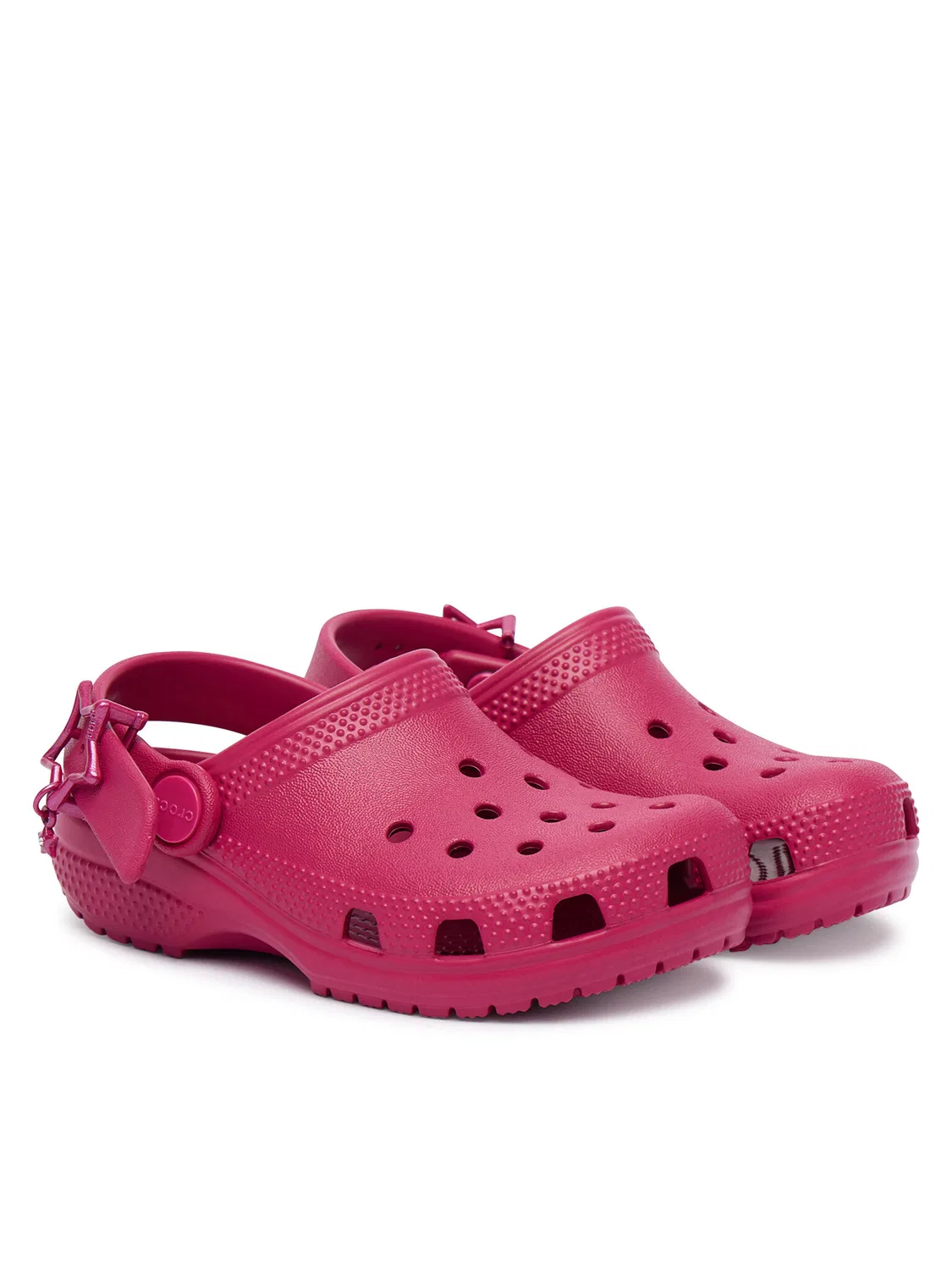 Шлепанцы для девочки Classic Star Buckle Clog Crocs, розовый — фото 2