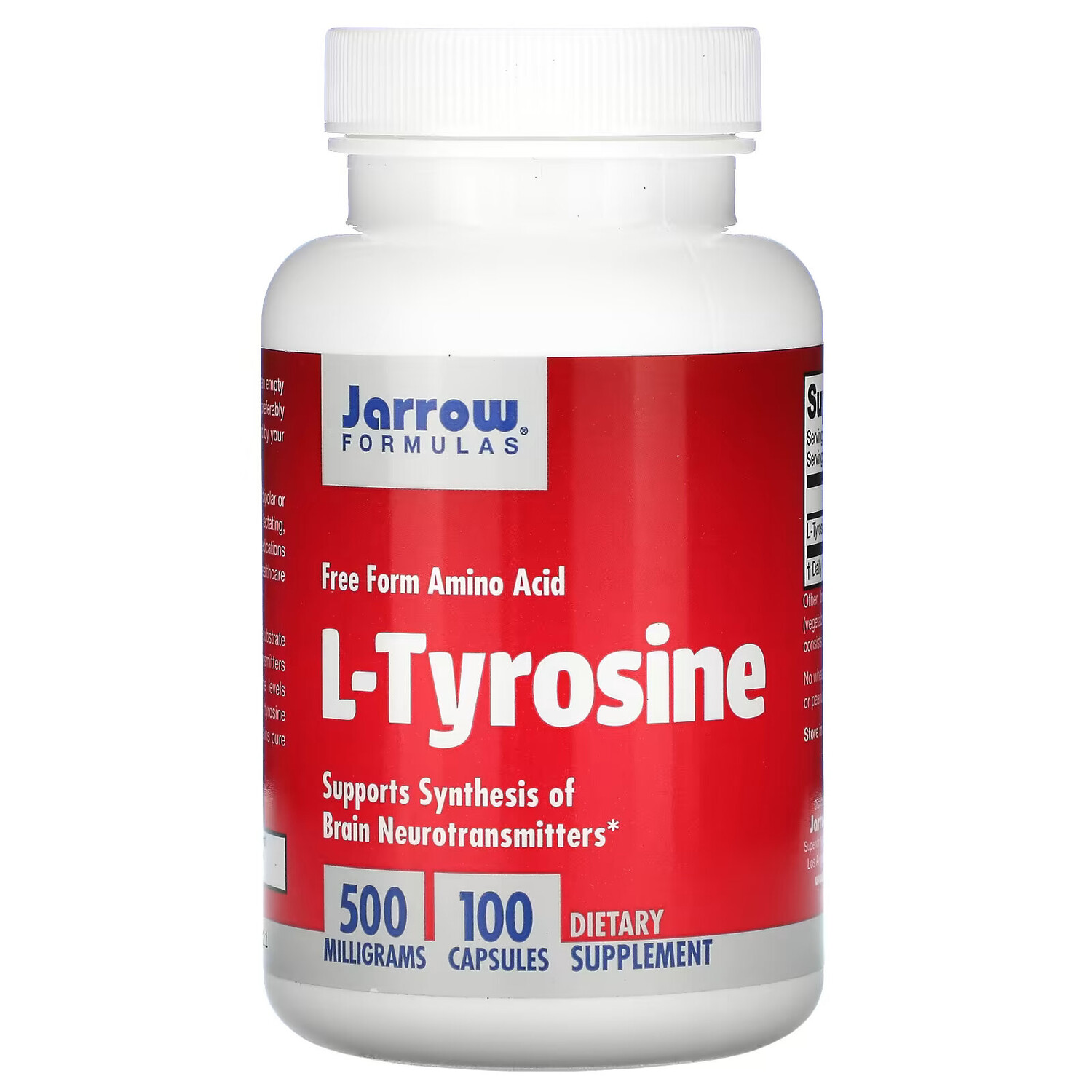 

Jarrow Formulas, L-тирозин, 500 мг, 100 капсул