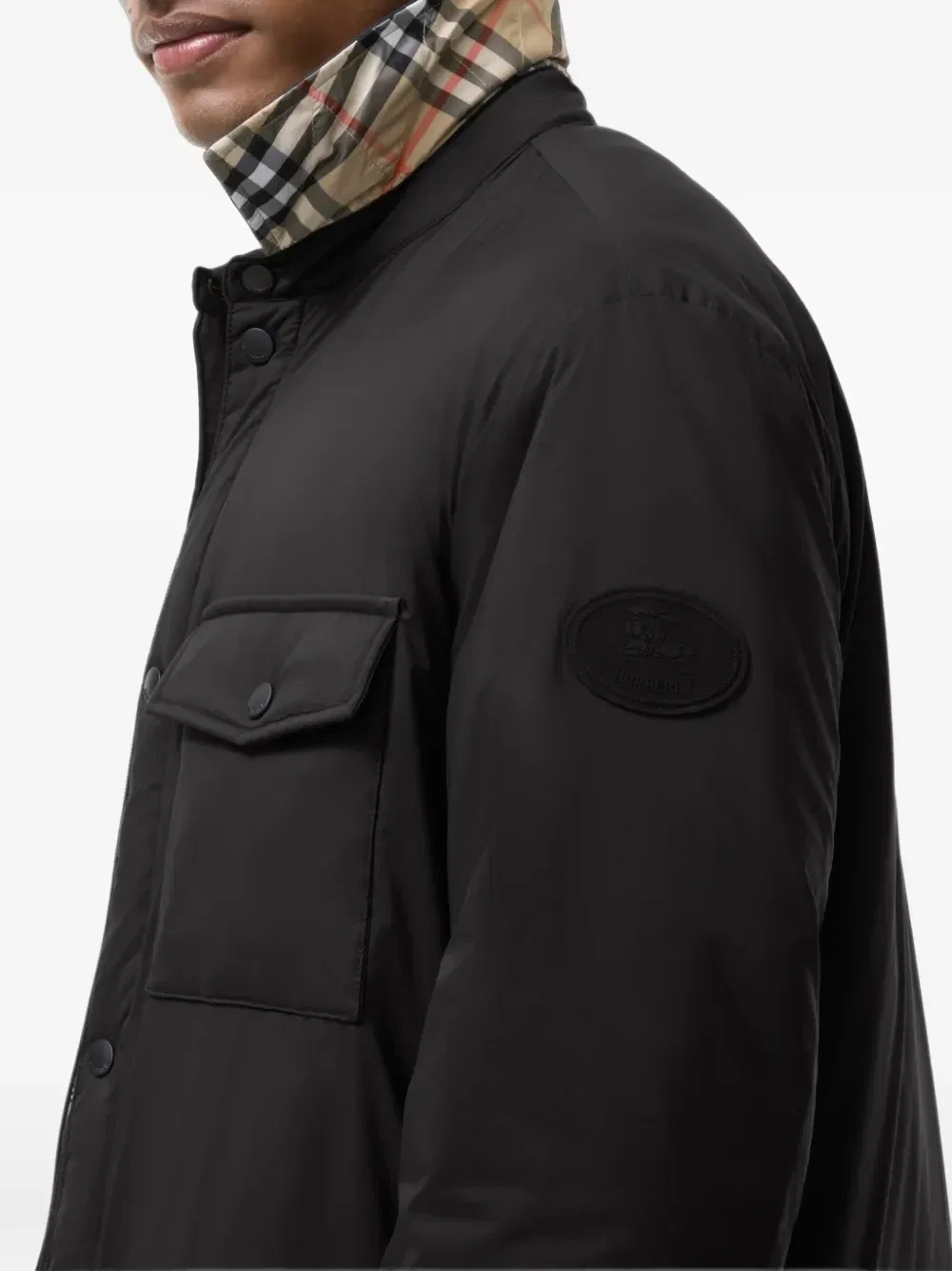 Нейлоновая рубашка-куртка Dalewood BURBERRY, черный — фото 4