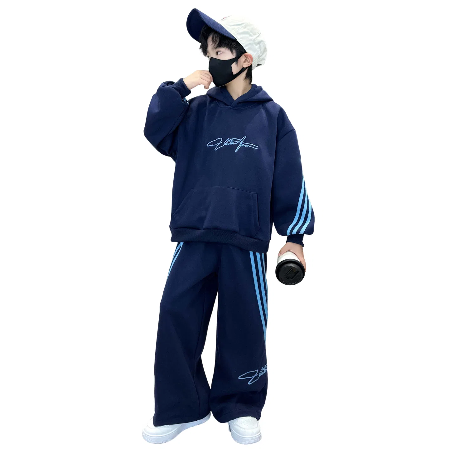 Детский спортивный костюм с капюшоном Lanza, Navy Blue