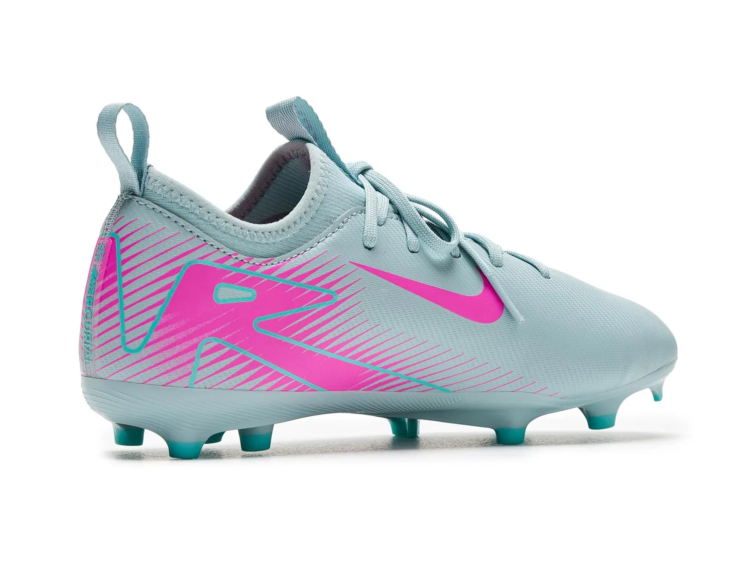 Детские кроссовки для мальчиков с принтом Jr. Mercurial Vapor 16 Academy NIKE, Ocean Cube Pink Blast — фото 4