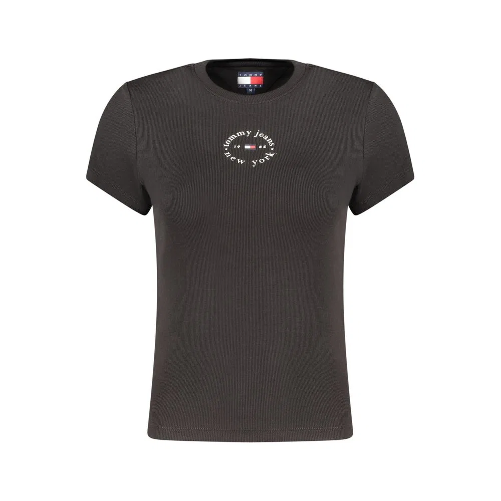 Женская футболка с принтом логотипа Tommy Hilfiger, Black