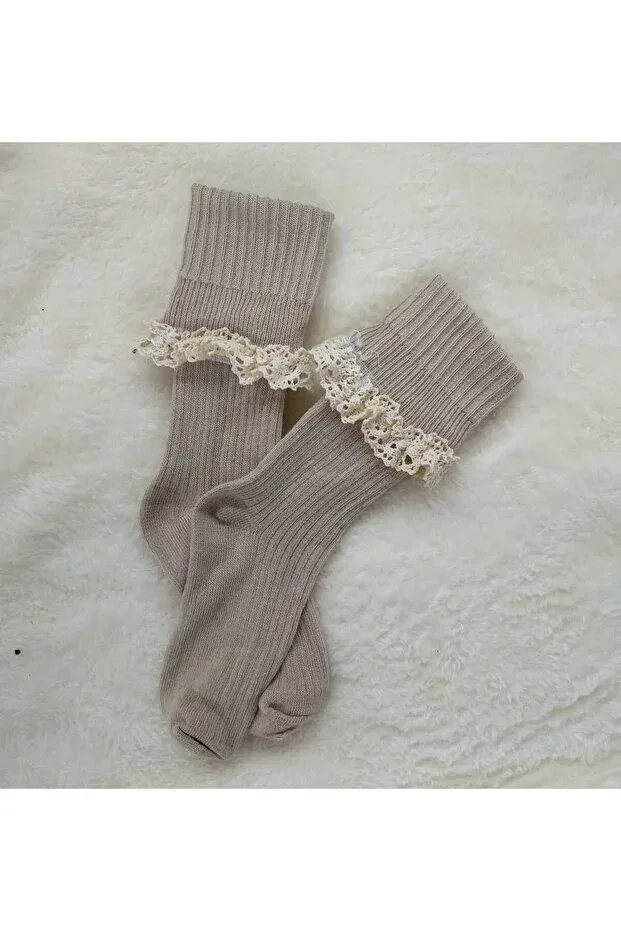 Детские носки для девочек хлопковые Özkardeşler Baby, Beige