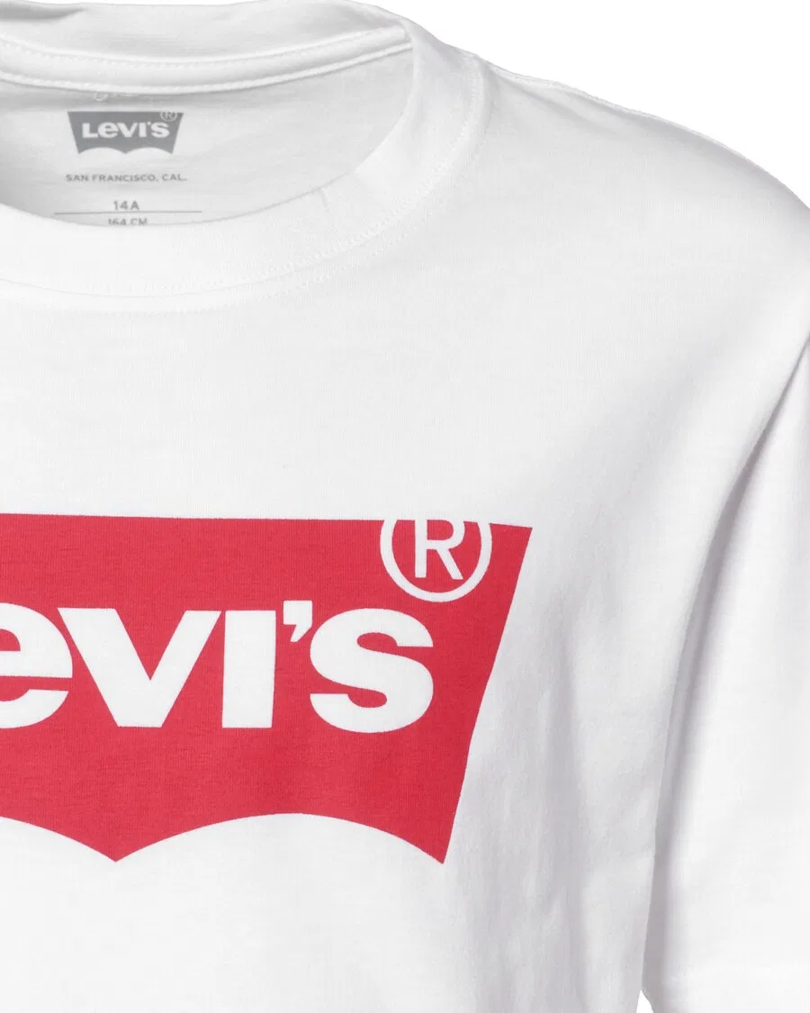 Детская футболка белого цвета Levi'S Kids — фото 2