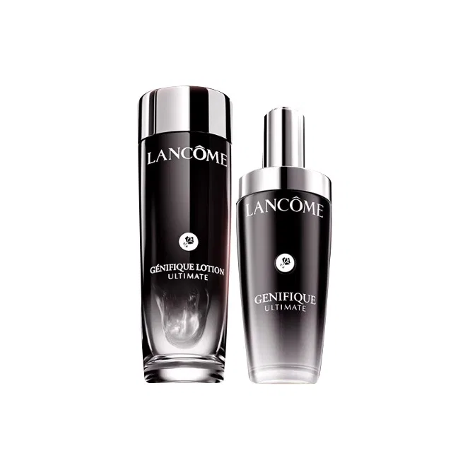 Набор для ухода за кожей с сывороткой и тоником, LANCOME, Black