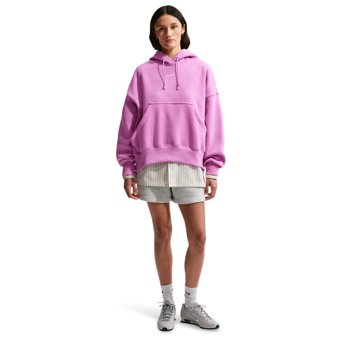 Женское худи PHNX Fleece OS Nike, цвет Lt Magenta/Sail — фото 3