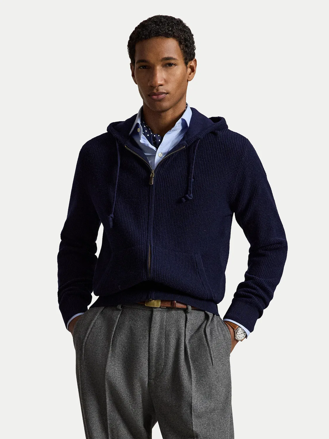 Мужской кардиган стандартного кроя Polo Ralph Lauren, темно-синий