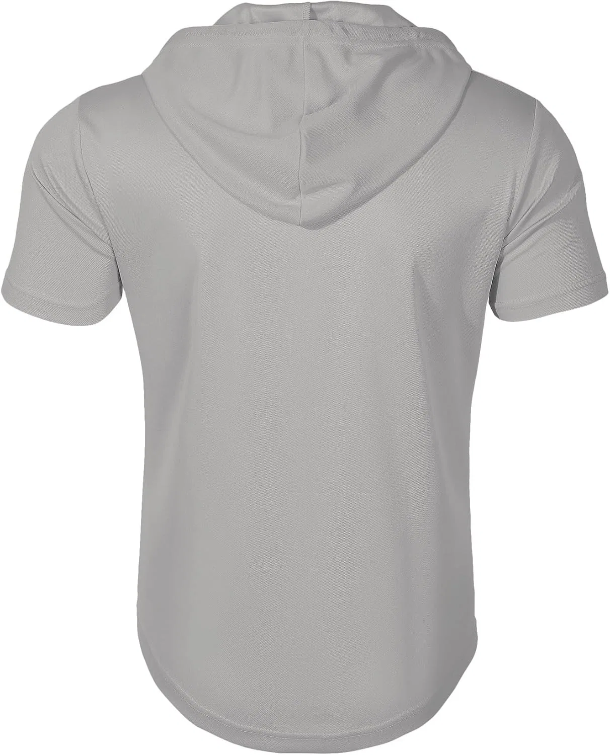 Мужская футболка с четверть-застежкой и капюшоном Athletic, Grey — фото 4