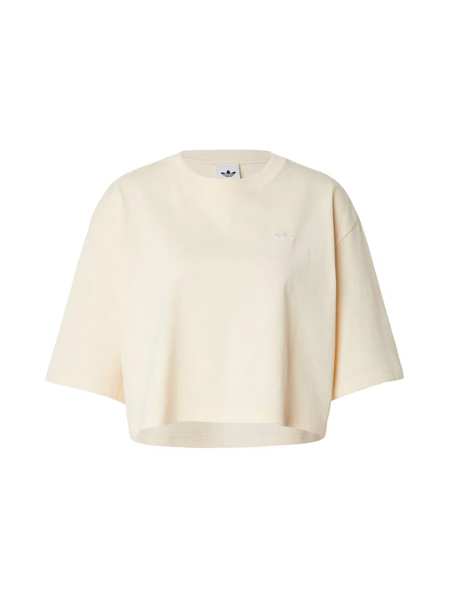Футболка ADIDAS ORIGINALS 'ESS' бежевого цвета