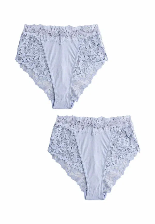 Трусы 2 шт., кружевные, High rise leg fit - comfort 2 pack, Next, синий