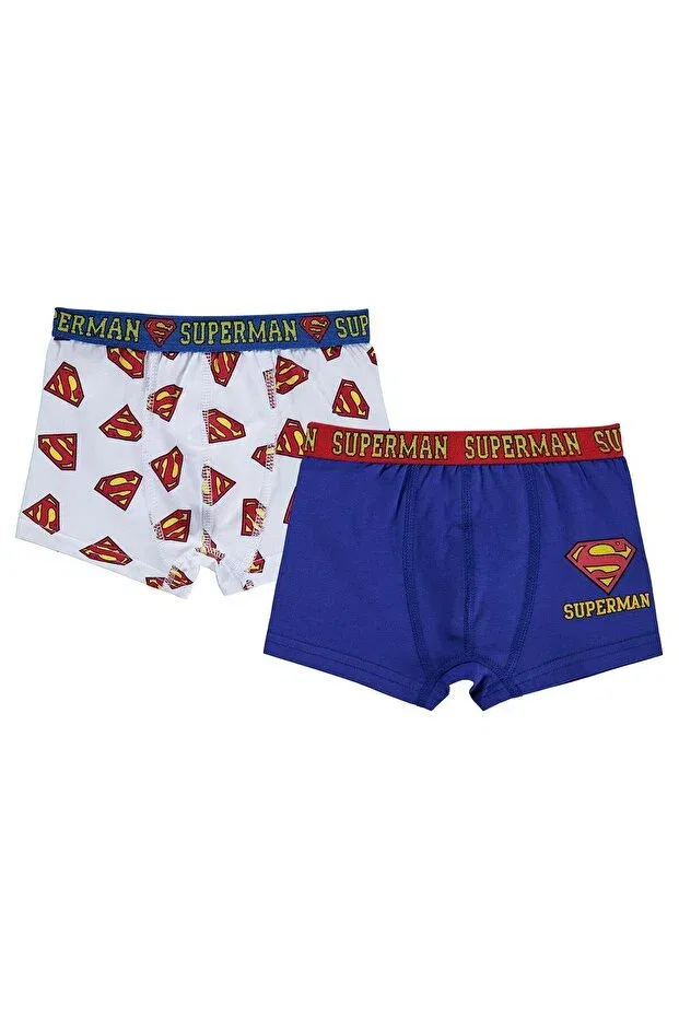 Детские боксеры для мальчиков с принтом 2 шт. Superman, Standard