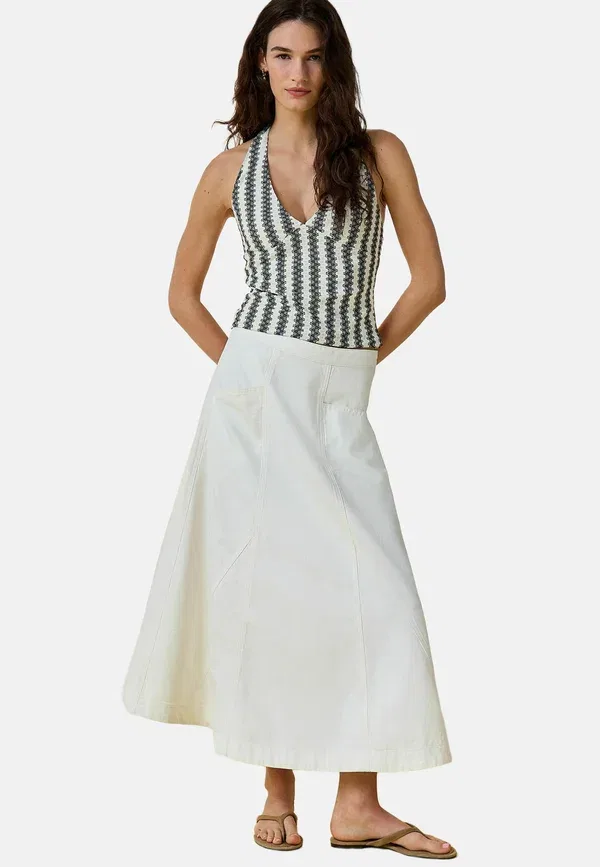 Юбка деним A-line skirt Next, белый