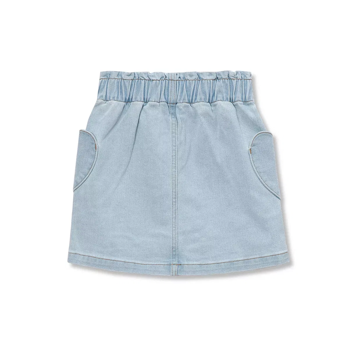 Детская юбка для девочек джинсовая Paperbag Denim Skirt Lands' End, Coastal Blue — фото 2