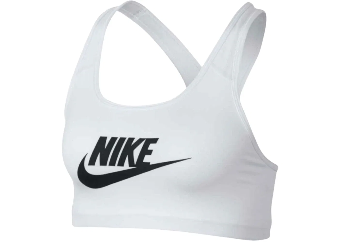 Женский спортивный бюстгальтер с логотипом Swoosh Nike, White