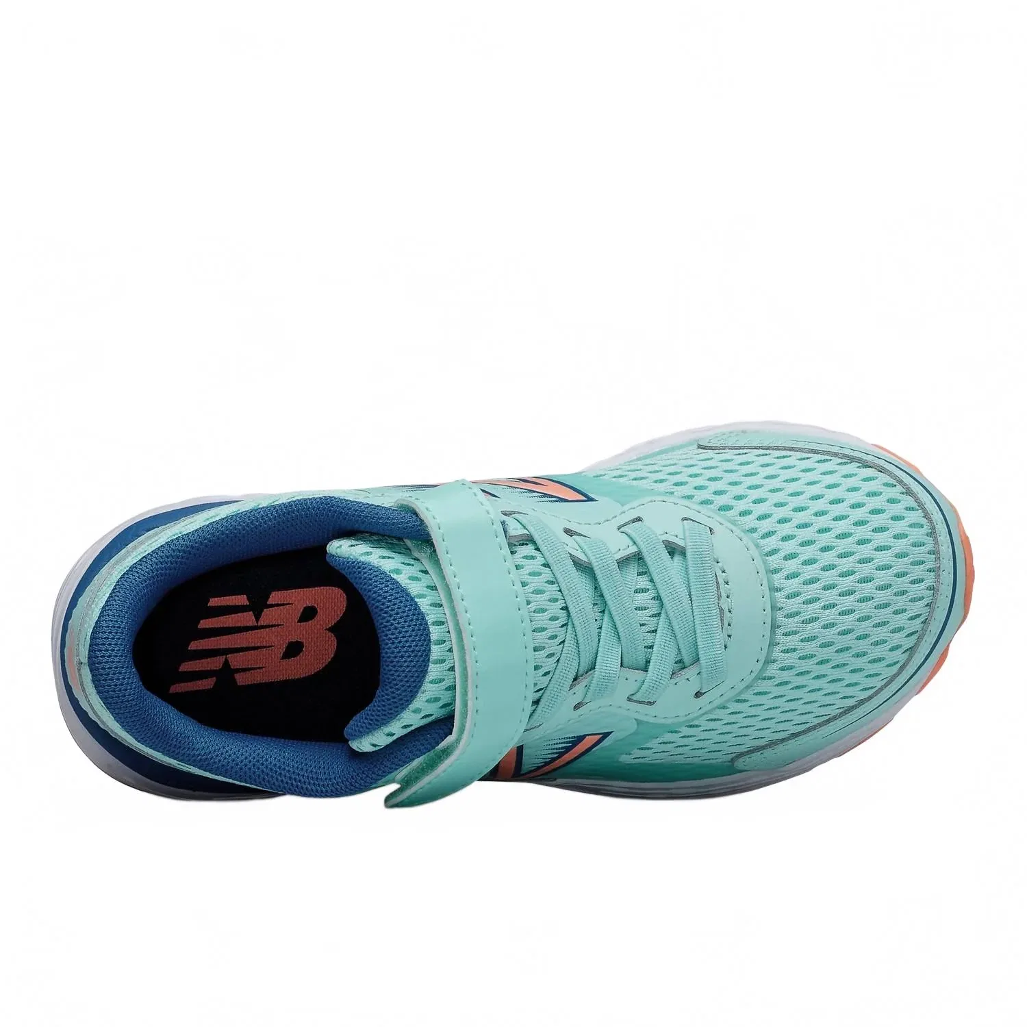 Детские кроссовки для мальчиков с сетчатым верхом 680 Running Shoe New Balance, Bali Blue/Ginger Pink — фото 4