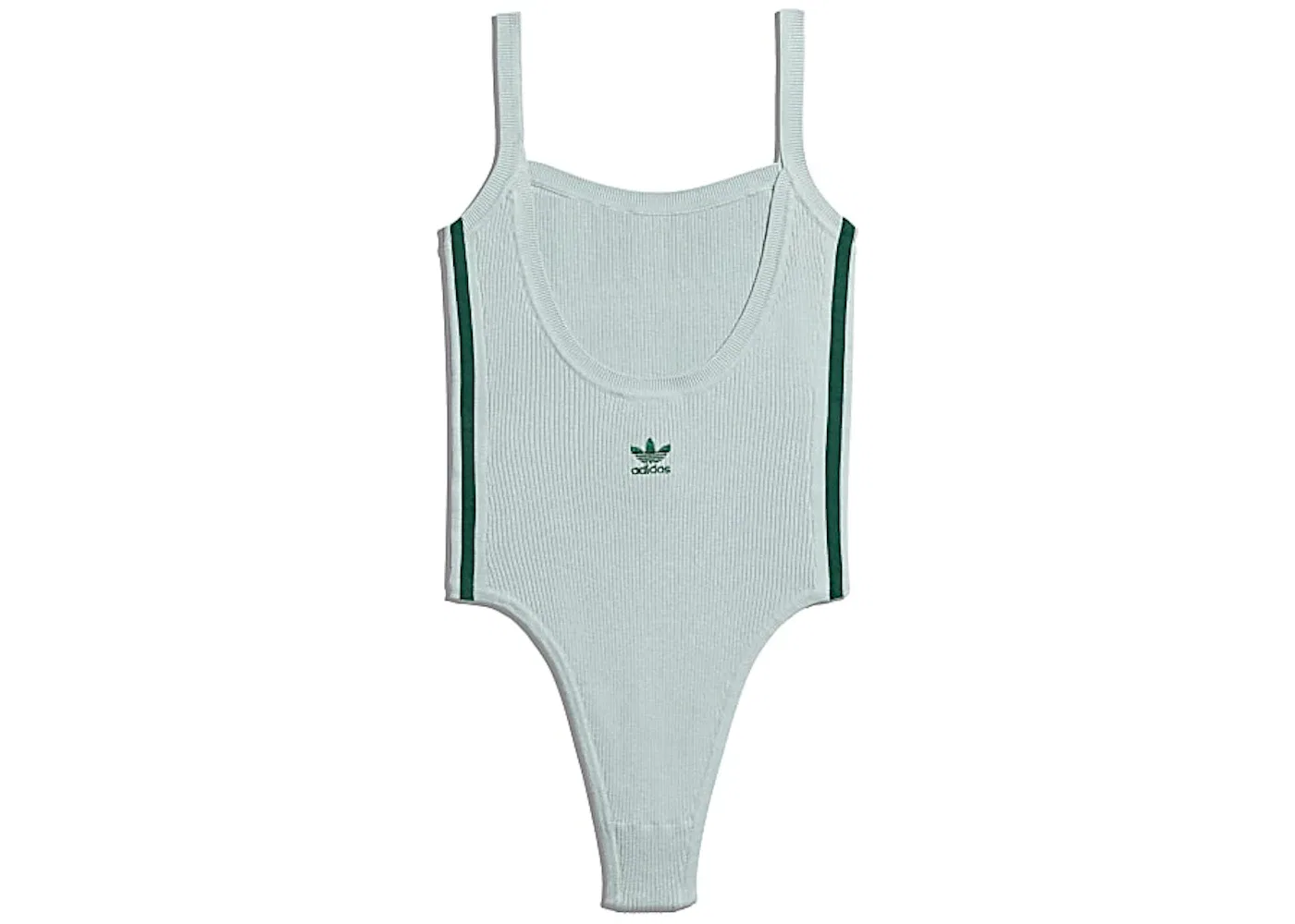 Женское вязаное боди без рукавов Ivy Park Adidas, цвет Green Tint — фото 2