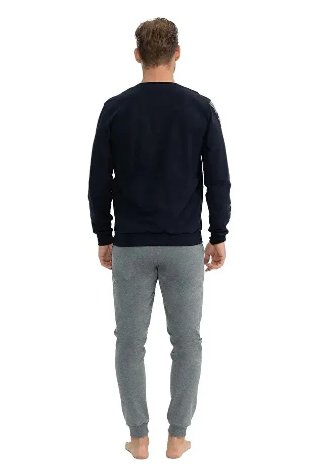 Мужской комплект пижамы с лицензионным принтом U.S. Polo Assn., Navy Blue — фото 3