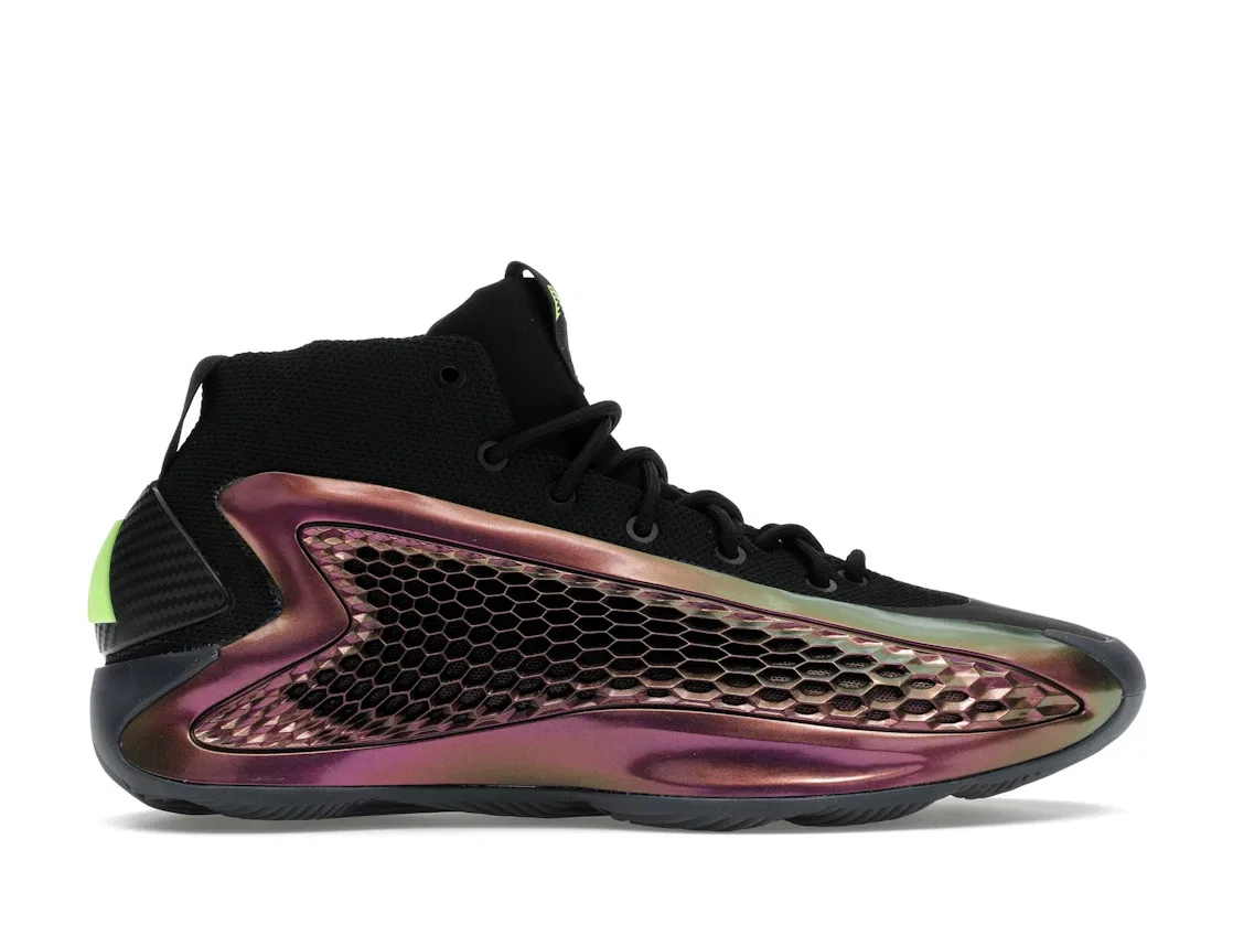 Детские кроссовки для мальчиков с верхом из синтетики и текстиля Adidas AE 1, Metallic Burgundy/Black/Lime Green