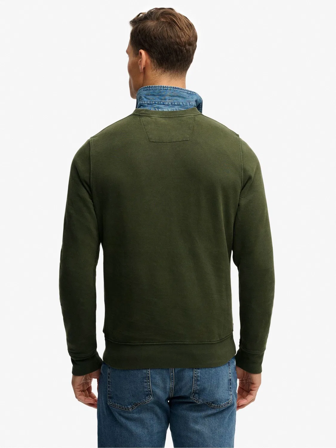 Свитшот классический Essential Superdry, зеленый — фото 2