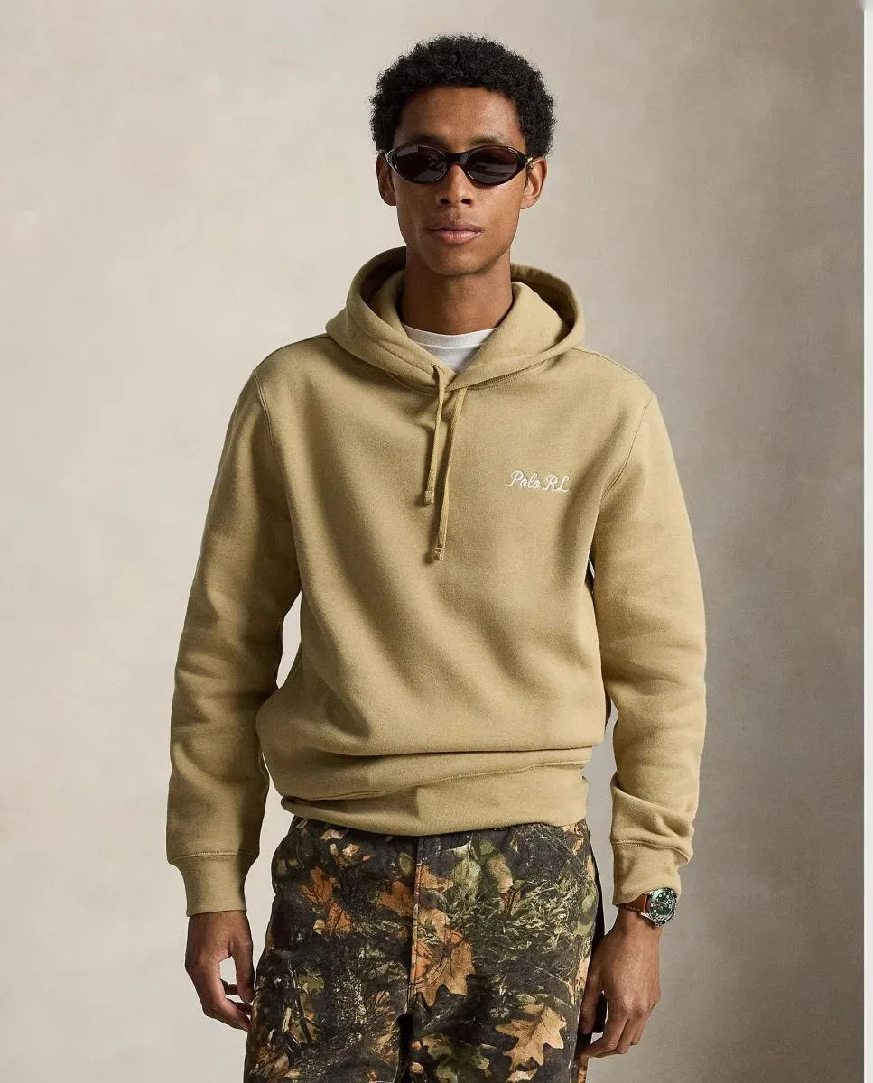 Мужская толстовка с капюшоном, Logo, Polo Ralph Lauren, бежевый