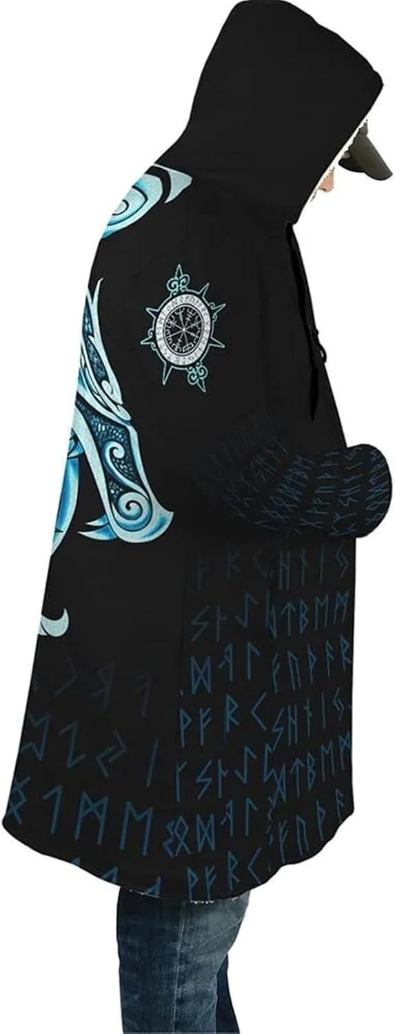 Мужское пальто Norse Mythology с 3D-принтом, Mid-Length Parka, Celtic Wolf — фото 3
