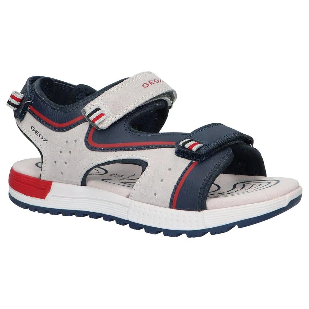 Детские сандалии для мальчиков с регулировкой J Sandal Alben Boy a Geox, Grey Blue Lt Grey Navy — фото 2