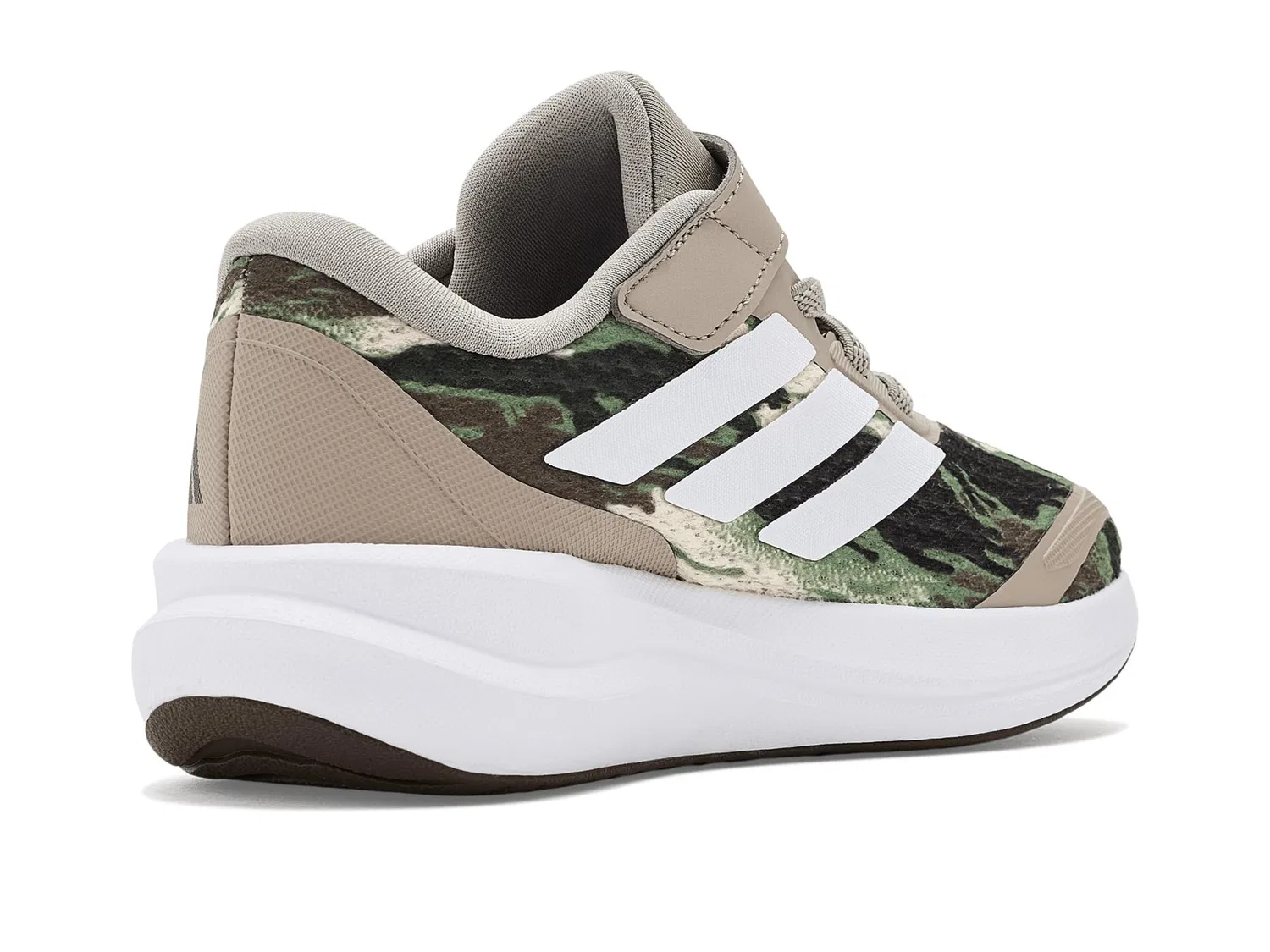 Кроссовки Run Falcon 6 с эластичным шнурком и ремешком (для маленьких детей) Adidas Kids, Light Brown/White/Dark Brown — фото 4