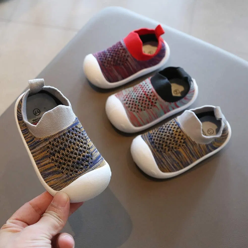 Детские кроссовки для девочек на платформе DEBAIJIA, Stripe Grey — фото 3