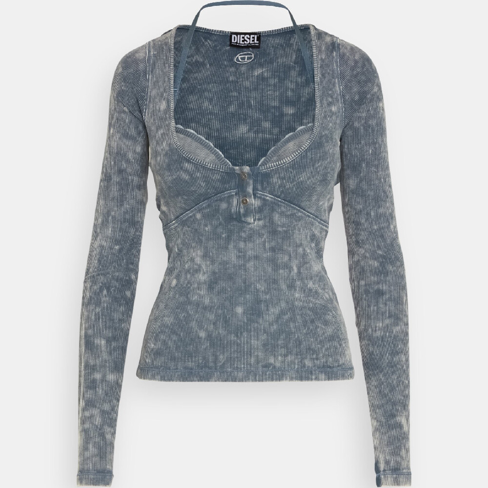

Топ Diesel V Neck Long-Sleeve, голубой