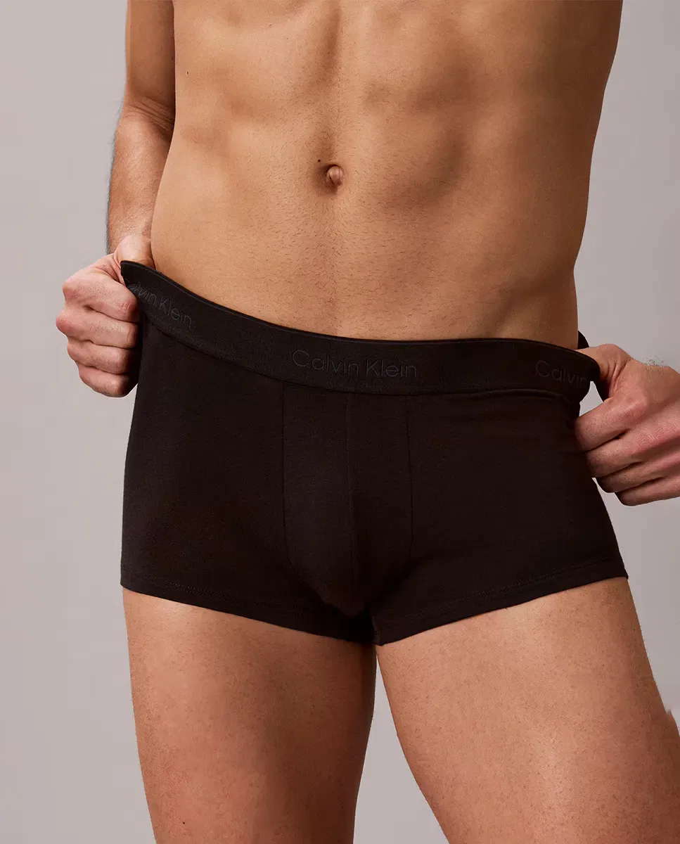 Мужские боксеры с низкой посадкой 3-шт набор Icon Cotton Stretch Calvin Klein, Negro — фото 4