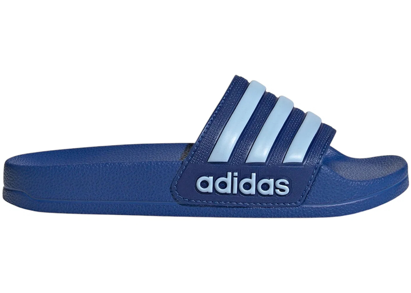 Детские шлепанцы с контрастными вставками Adidas Adilette Shower Slides, Royal Blue/Glow Blue/Royal Blue